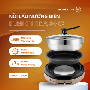 Nồi lẩu nướng điện đa năng Elmich EDA-0807