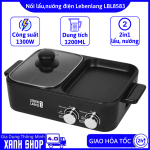 Nồi lẩu nướng điện Lebenlang LBL8583