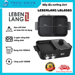 Nồi lẩu nướng điện Lebenlang LBL8583