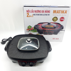 Nồi lẩu nướng Matika MTK-4020 - 1700W