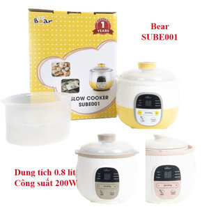 Nồi nấu chậm Bear SUBE001, 0.8L