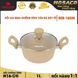 Nồi nhôm chống dính vân đá đáy từ Charm N16-CH, 16cm