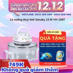 Nồi nướng Sanaky VH158 (VH-158) - 15 lít, 1000W, màu: T/ D