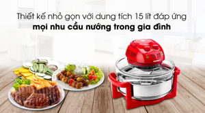 Nồi nướng thủy tinh để bàn Sanaky VH188T (VH-188D) - 14 lít, 1300W
