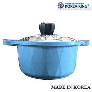 Nồi phủ men Ceramic size 20cm sử dụng bếp từ Korea King KDC-2000IHC