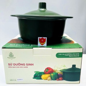 Nồi sứ dưỡng sinh vành tròn Minh Long 2.2L