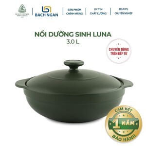 Nồi sứ Luna 3.0 L + nắp (bếp từ)