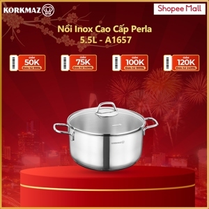 Nồi thép không gỉ Perla Korkmaz A1657 5,5L