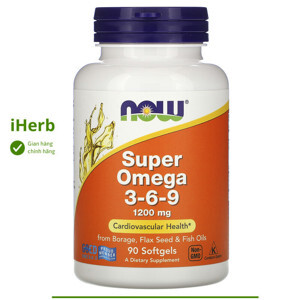 NOW FOOD Super Omega 3, 6, 9 - Viên uống duy trì và hỗ trợ sức khỏe tim mạch, 180 viên