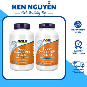 NOW FOOD Super Omega 3, 6, 9 - Viên uống duy trì và hỗ trợ sức khỏe tim mạch, 180 viên