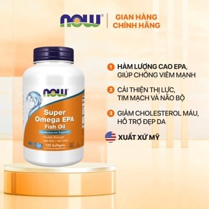 NOW FOOD Super Omega 3, 6, 9 - Viên uống duy trì và hỗ trợ sức khỏe tim mạch, 180 viên