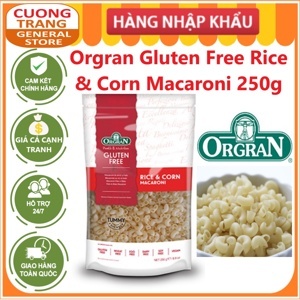 Nui ống gạo và bắp hiệu Orgran gói 250g