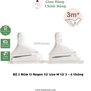 Núm ti Hegen size M từ 3-6 tháng (set x 2 cái)