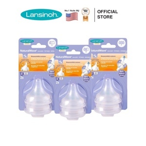 Núm ti Lansinoh NaturalWave size S cho bé từ 0 – 3 tháng tuổi, 2 cái