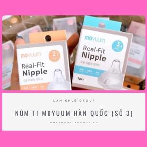 Núm ti Moyuum Hàn Quốc số 3 chữ Y hẹp cho bé từ 5m+ ( 1 set 2 chiếc)