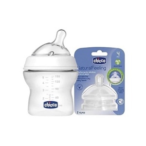 Núm ty nghiêng Pisa Natural Feeling chảy trung bình Chicco 2M+