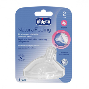 Núm ty nghiêng Pisa Natural Feeling chảy trung bình Chicco 2M+