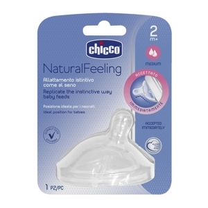 Núm ty nghiêng Pisa Natural Feeling chảy trung bình Chicco 2M+