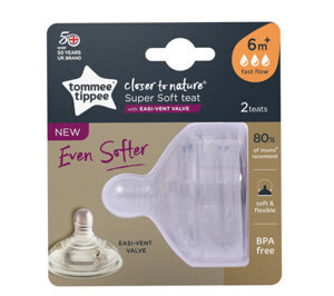 Núm ty Tommee Tippee Fast Flow trên 6 tháng