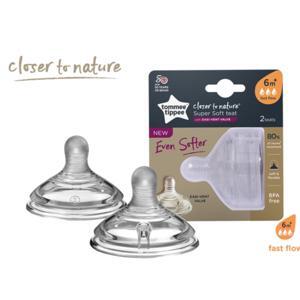 Núm ty Tommee Tippee Fast Flow trên 6 tháng
