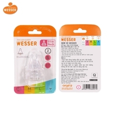 Núm ty Wesser cổ hẹp size + (3 - 18 tháng)