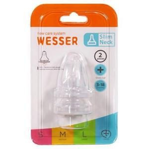 Núm ty Wesser cổ hẹp size + (3 - 18 tháng)