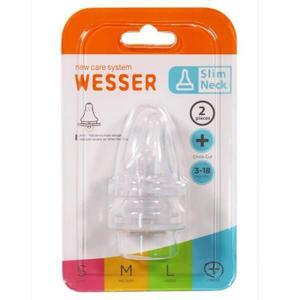 Núm ty Wesser cổ hẹp size + (3 - 18 tháng)