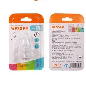 Núm ty Wesser cổ hẹp size + (3 - 18 tháng)