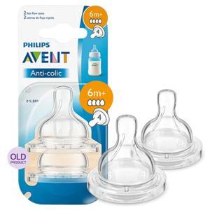 Núm vú 4 lỗ có lượng sữa chảy nhanh Philips Avent 634/27 (1 cặp)