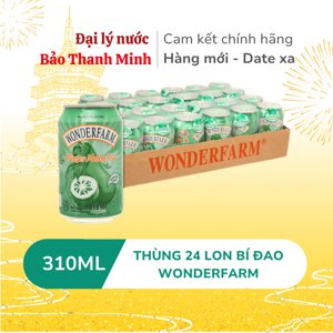 Nước bí đao Wonderfarm - Thùng 24 lon 330ml