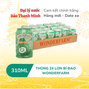 Nước bí đao Wonderfarm - Thùng 24 lon 330ml