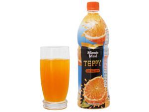 Nước cam có tép Teppy Minute Maid chai 1L