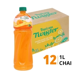 Nước cam ép Twister - Thùng 12 chai 1L