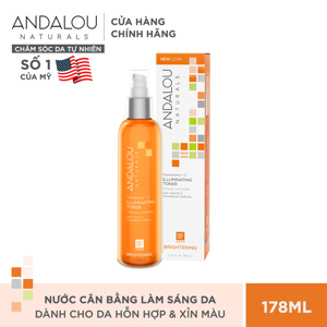 Nước cân bằng da Andalou Naturals Clementine + C Illuminating Toner 178ml