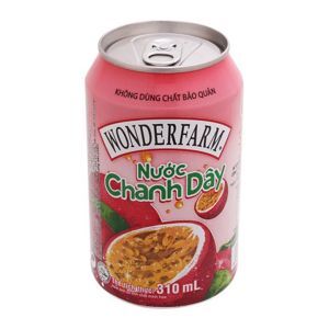 Nước chanh dây Wonderfarm lon 310ml