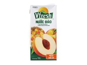 Nước đào ép necta Vfresh hộp 1000 ml