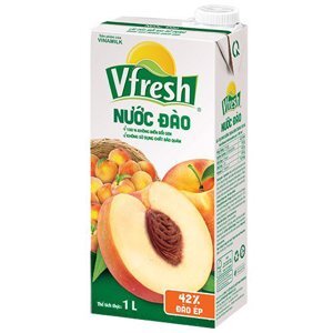 Nước đào ép necta Vfresh hộp 1000 ml