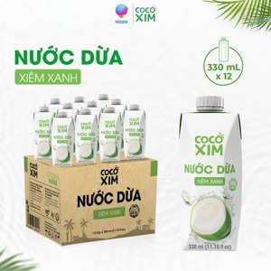 Nước dừa CoCoXim loại xiêm tắc - Thùng 12 hộp 330ml