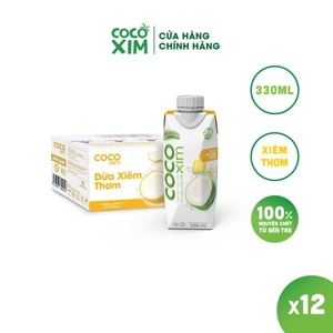 Nước dừa xiêm thơm CoCoXim - Thùng 12 hộp 330ml