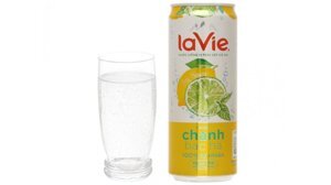 Nước giải khát có gas La Vie Sparkling hương chanh vani 330ml