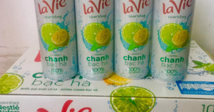 Nước giải khát có gas La Vie Sparkling hương chanh bạc hà 330ml