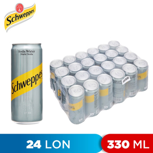 Nước giải khát có gas Schweppes - 330ml, 24 lon