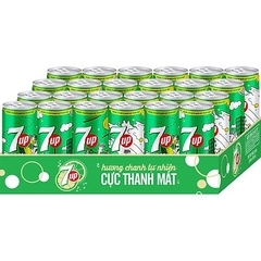 Nước Giải Khát Có Gaz 7 Up Thùng 24 Lon x 330ml