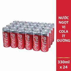 Nước giải khát không đường Coca Cola light thùng 24 lon x 330ml