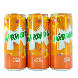 Nước giải khát Mirinda Cam Lon 330 ml