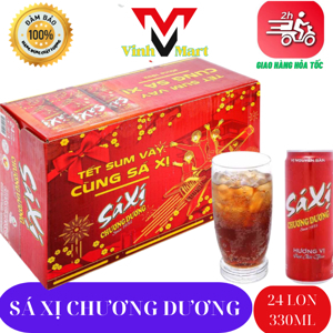 Nước giải khát Sá xị Chương Dương thùng 24 lon 330ml