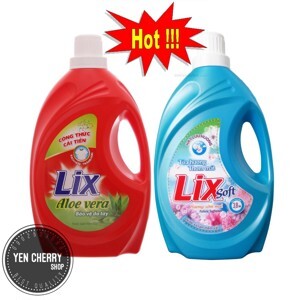 Nước giặt Lix đậm đặc hương Aloe vera chai 4kg