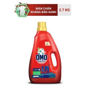 Nước giặt OMO Matic máy giặt cửa trên chai 2.7KG