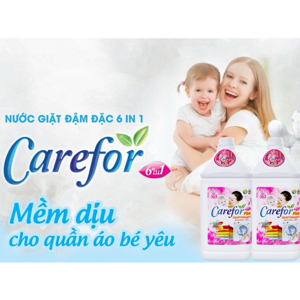 Nước giặt xả cho bé Carefor Plus hương hoa hồng chai 3.5 lít