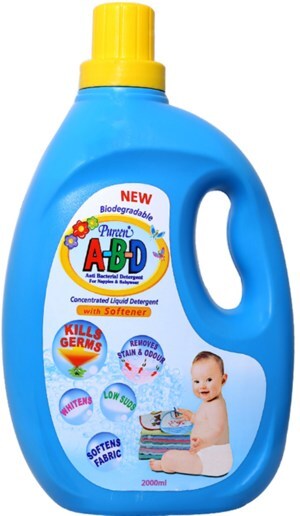 Nước giặt xả quần áo trẻ sơ sinh Pureen A-B-D 2 lít
